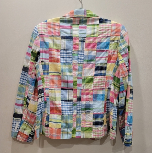 Sz 10 Brooks Brothers Patchwork Single Breasted Classic Blazer - Picture 3 of 11